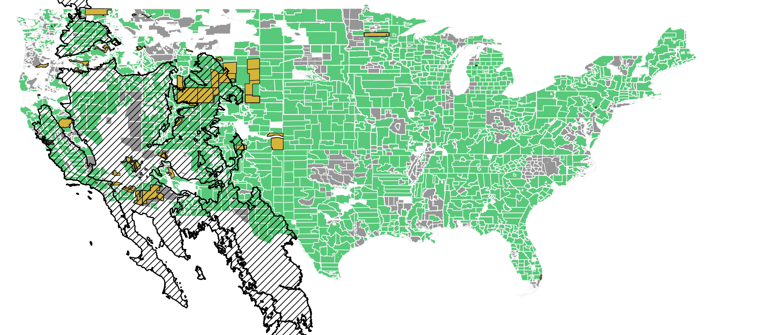 Terrain selection from high-quality DEM and dry ecoregions overlap